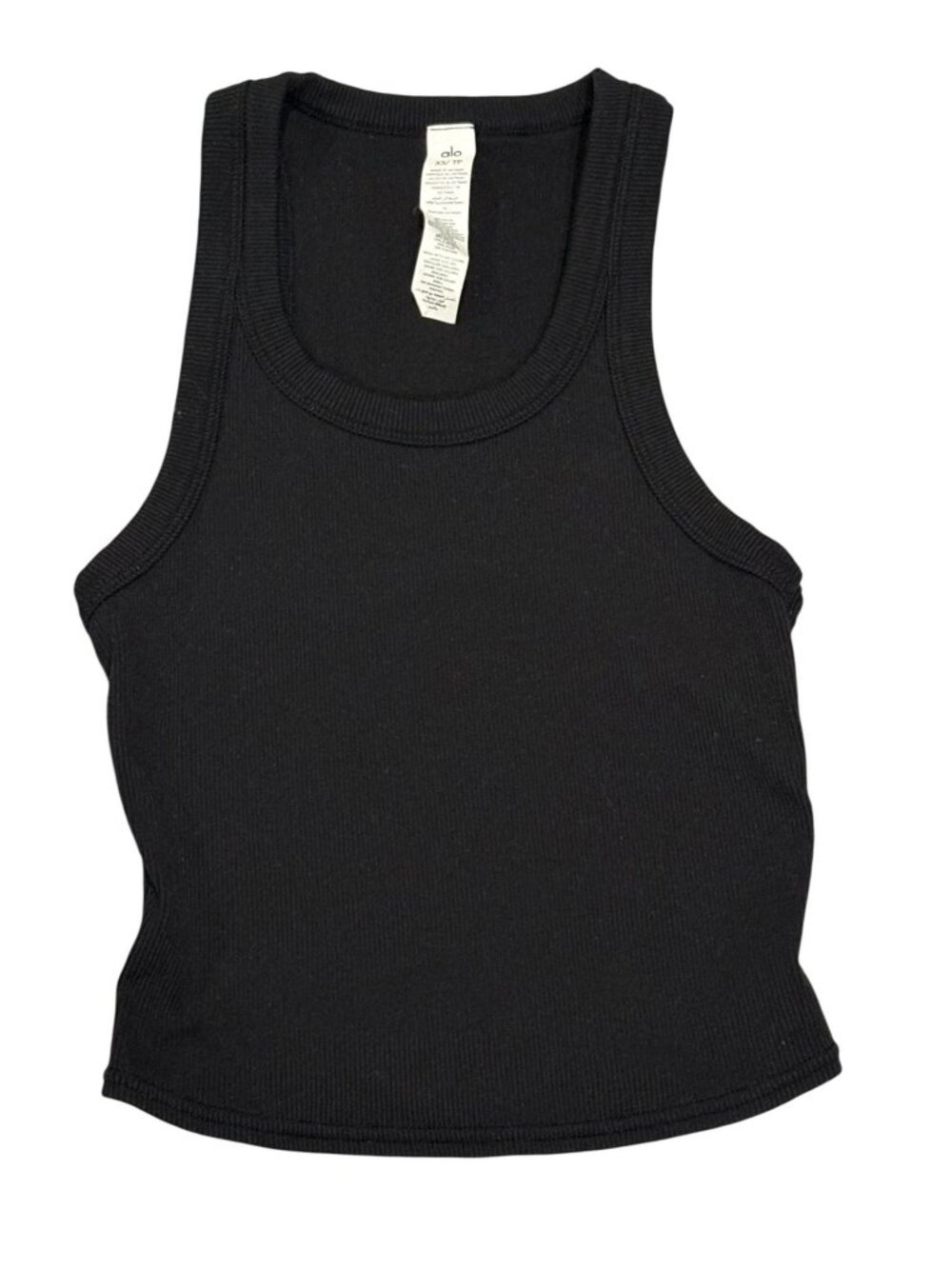 ALO Yoga Goddess Ribbed Go-To Tank in Black